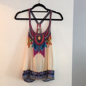 Flying Tomato Geometric Print Tank Top Size L
